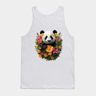 Panda cub in the flowers Tank Top